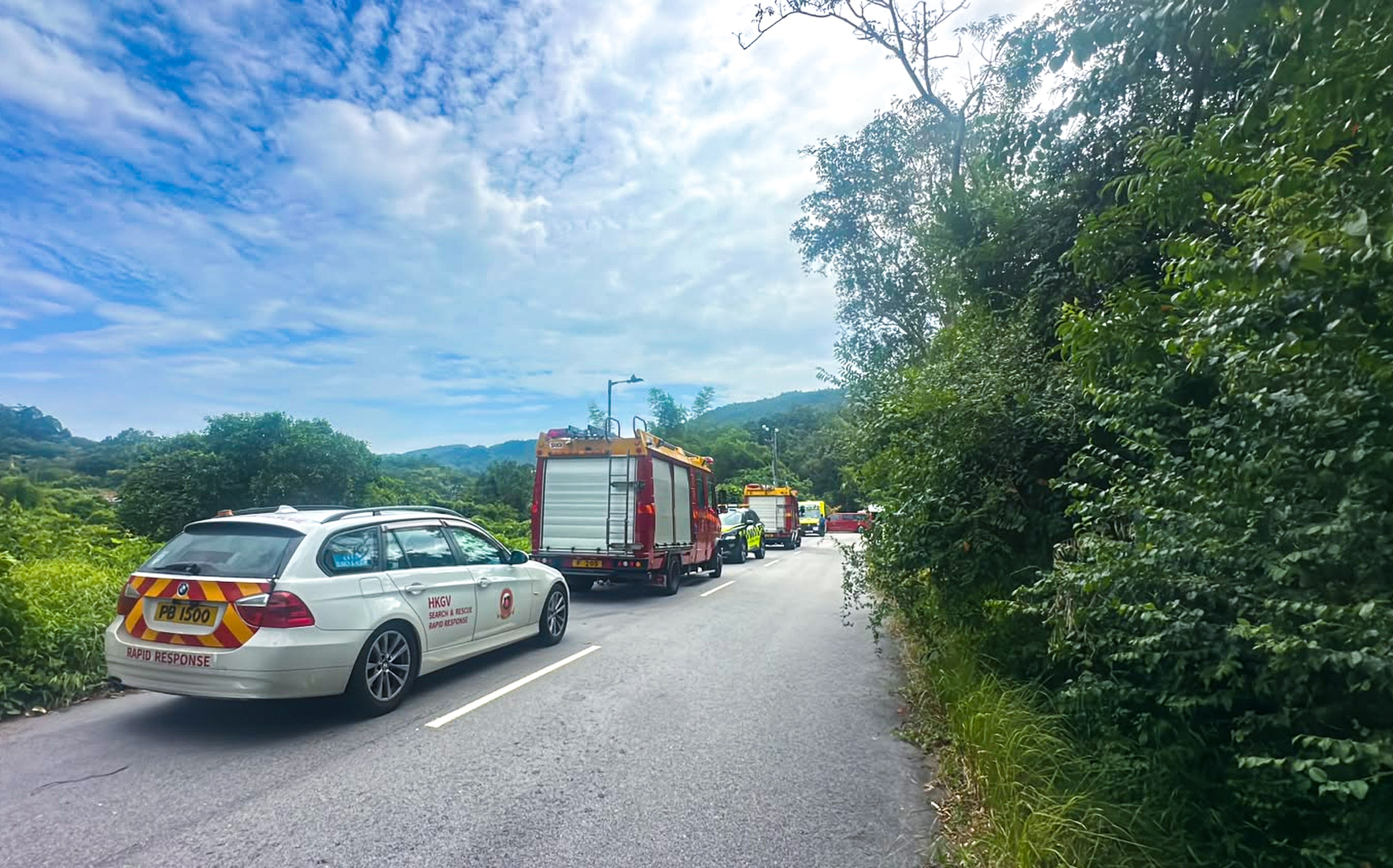 The search for the missing man continued on Wednesday. Photo: Handout