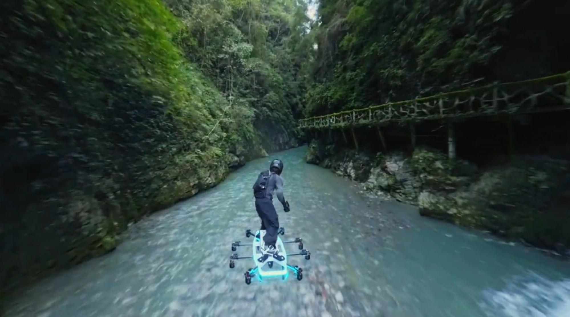 Known online as Amazing Ayu, 26-year-old Song Xingyu from Hubei has gained over 3 million followers by building and flying DIY aerial hoverboards. Photo: Jimu Known online as Amazing Ayu, 26-year-old Song Xingyu from Hubei has gained over 3 million followers by building and flying DIY aerial hoverboards. Photo: Jimu