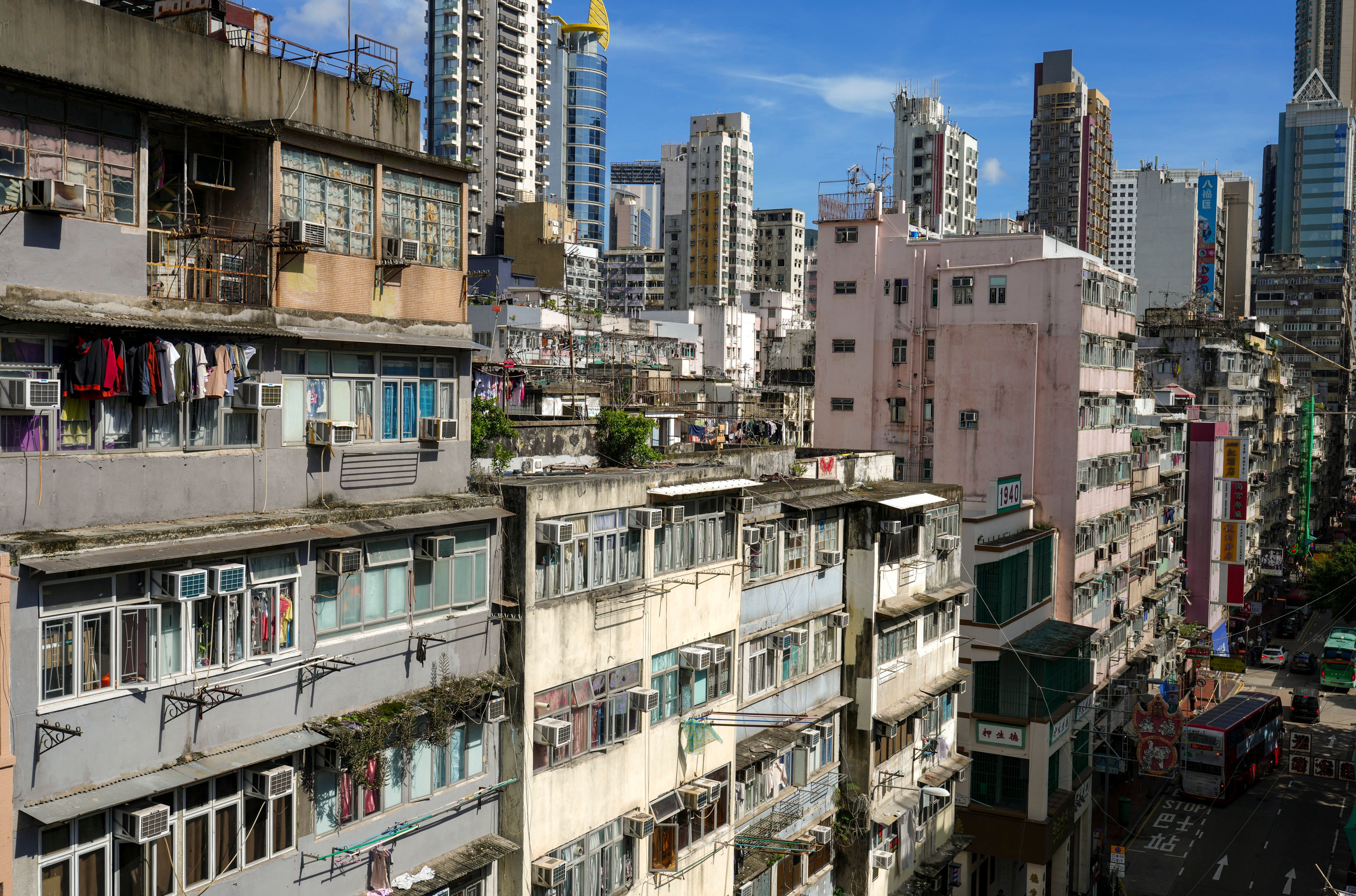 Old buildings in Yau Tsim Mong, where 21,500 subdivided flats have been registered for the three-year grace period. Photo: Sam Tsang