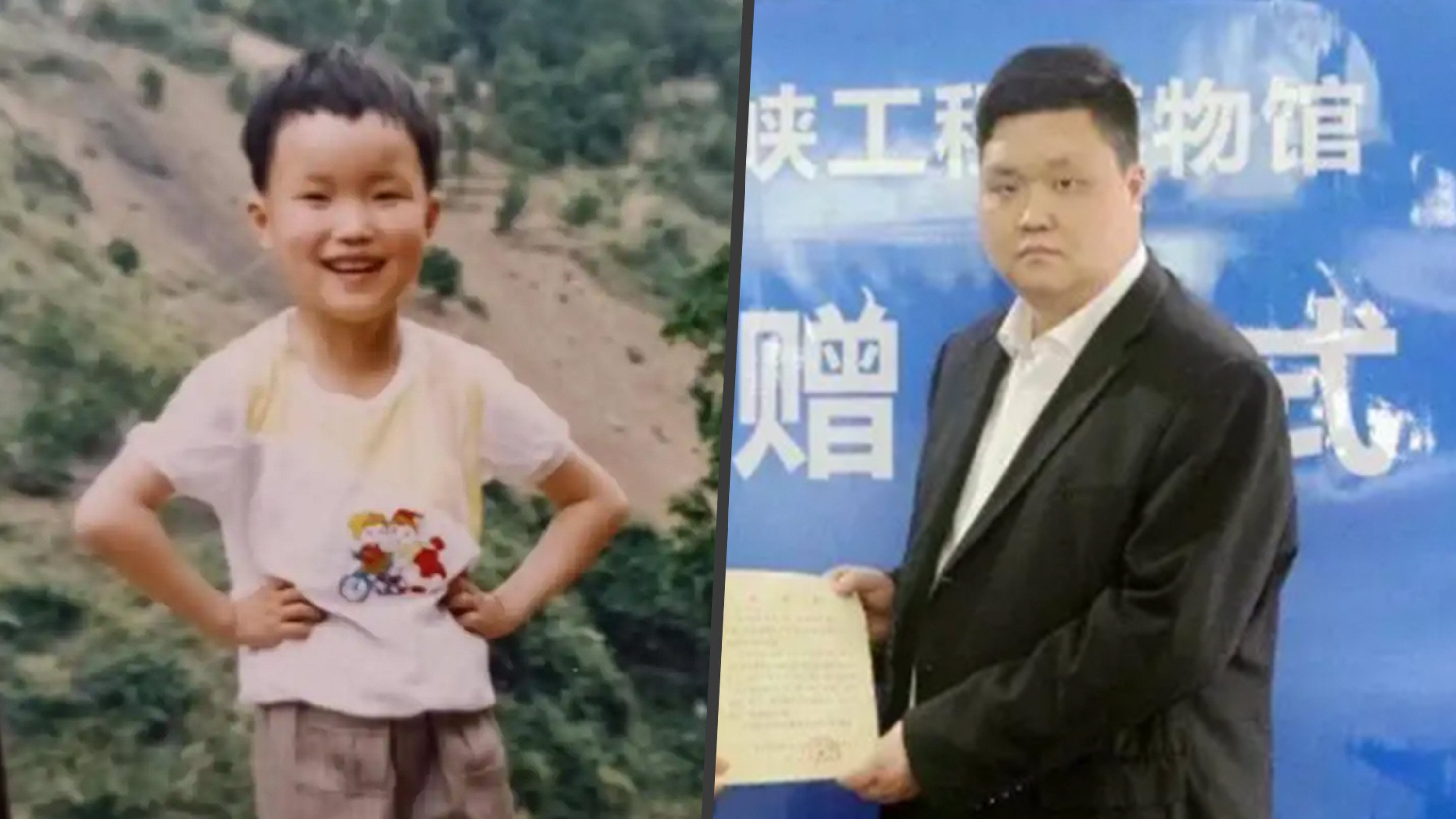 At 12, Wang Yu donated 10 yuan (US$1.5) to end power cuts. Today, he works for China’s State Grid, personally keeping the lights on. Photo: SCMP composite/QQ.com
