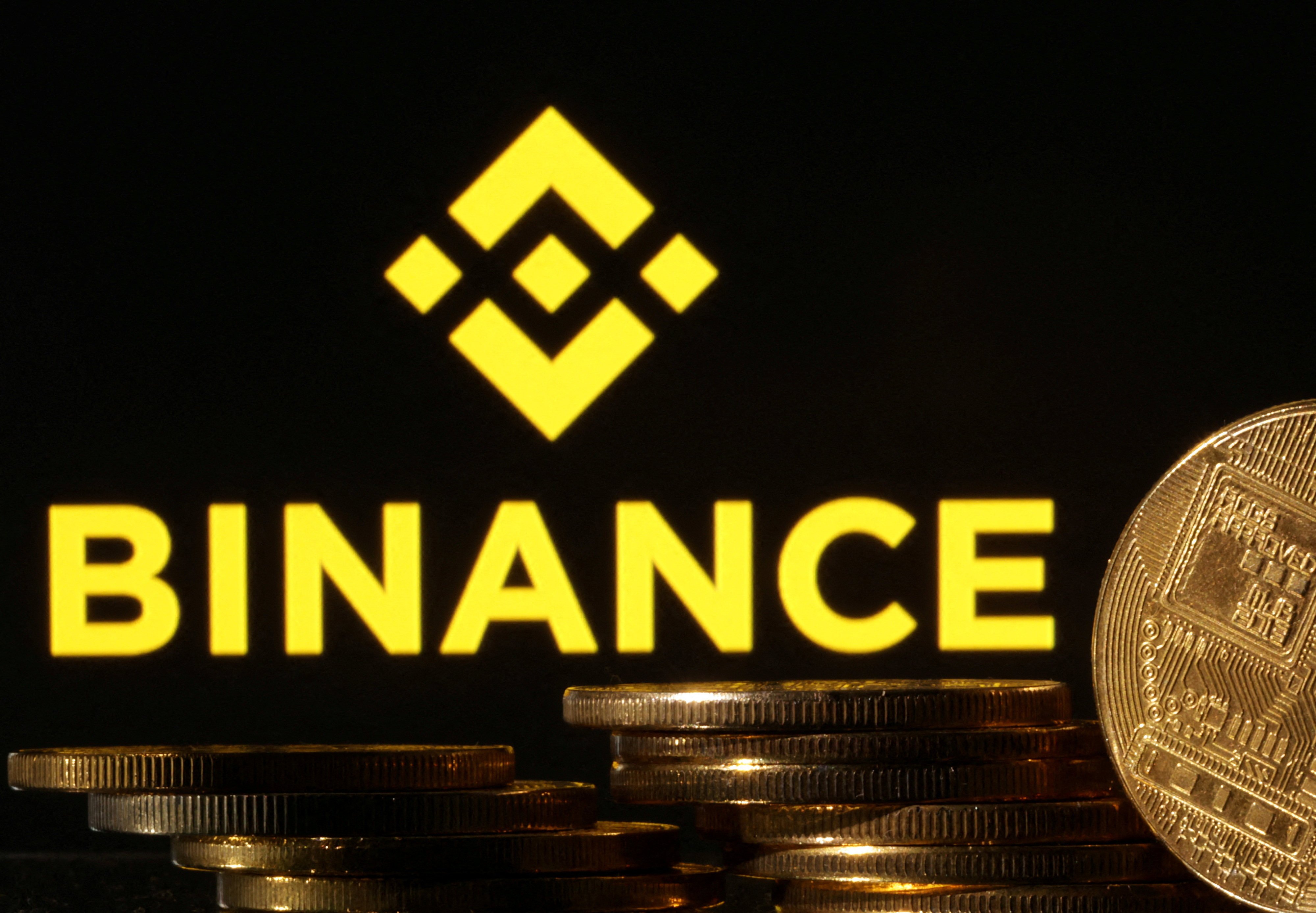 Representations of cryptocurrencies are seen in front of a displayed Binance logo in this illustration taken November 10, 2022. Photo: Reuters