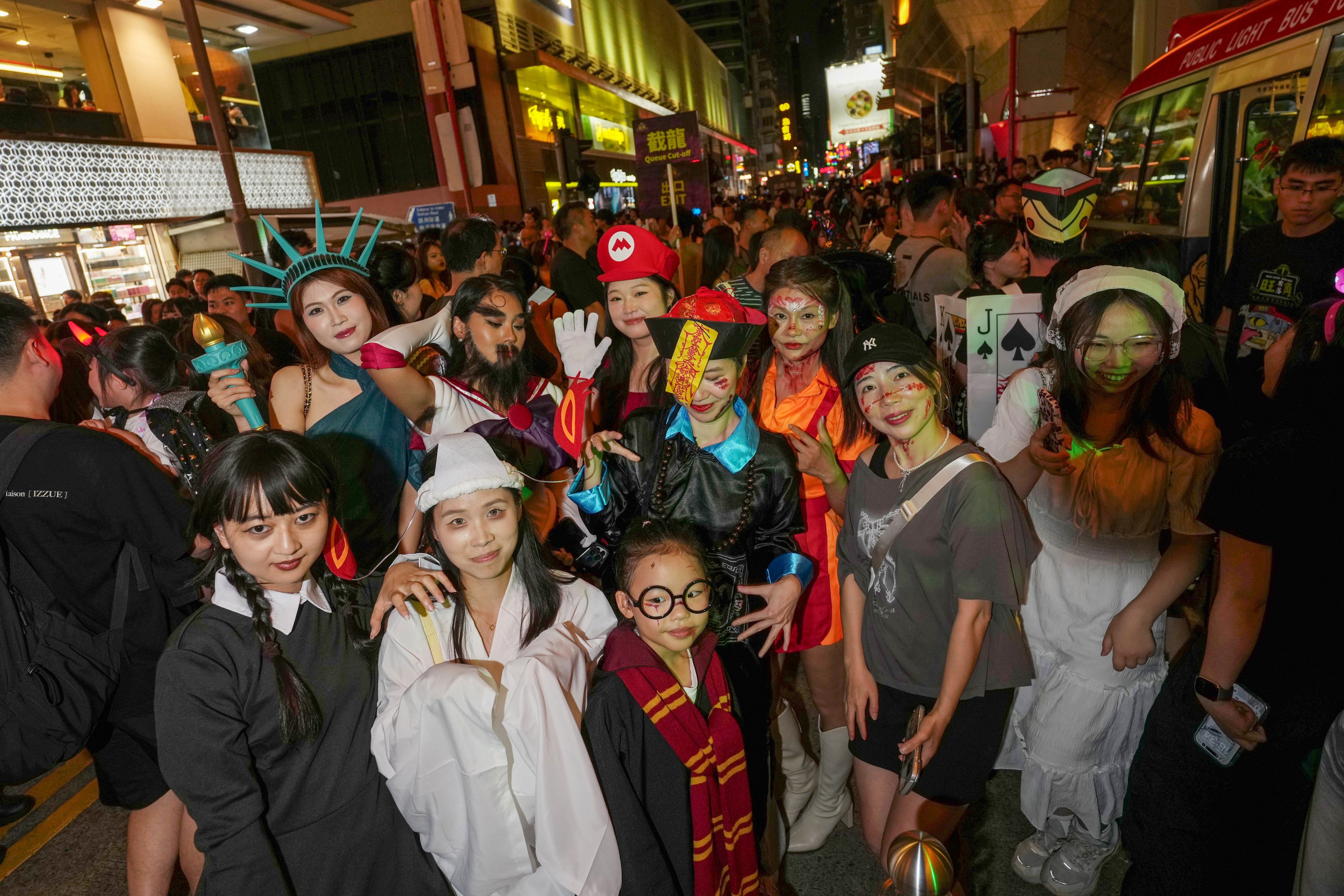Revellers in Mong Kok. Photo: Kit Lai