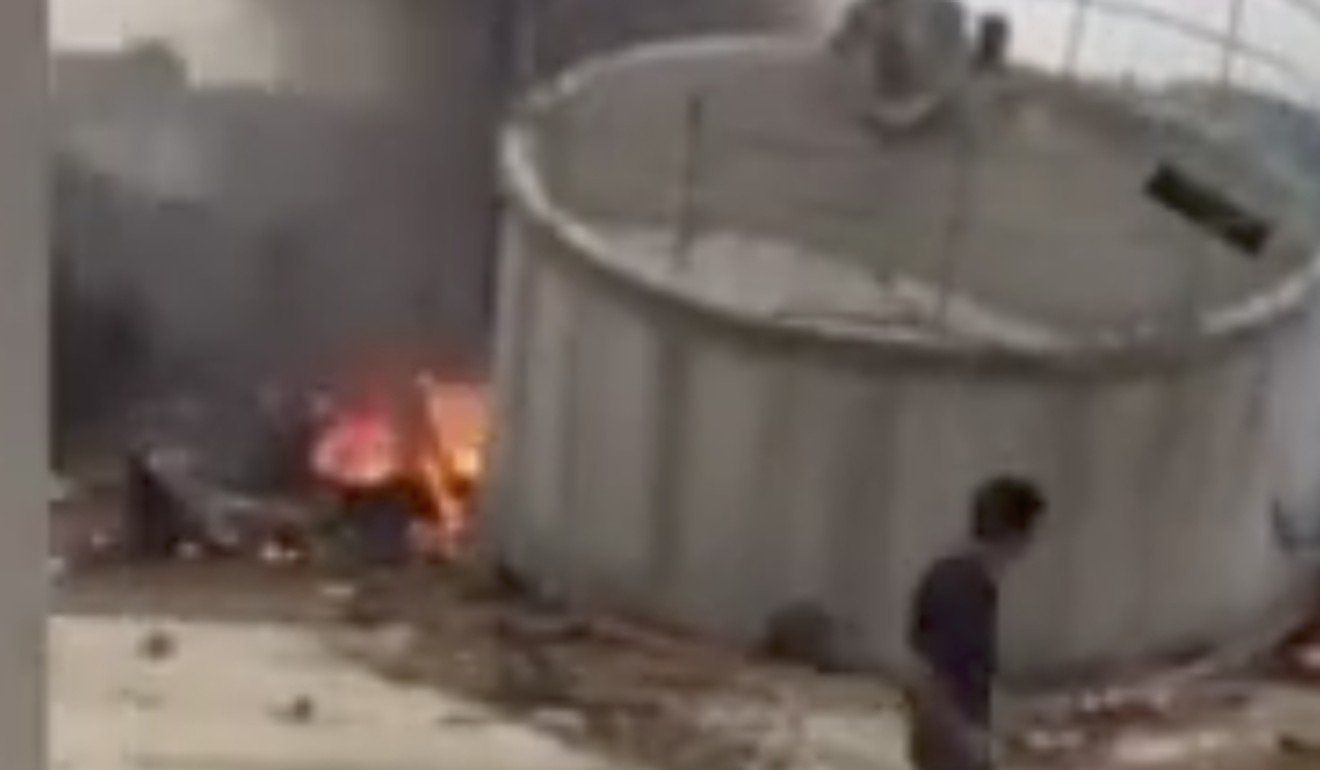 Footage apparently taken at the crash site. Photo: Handout