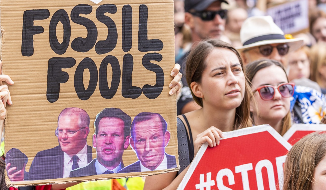 Australians protesting against climate change in Brisbane in December. Photo: EPA