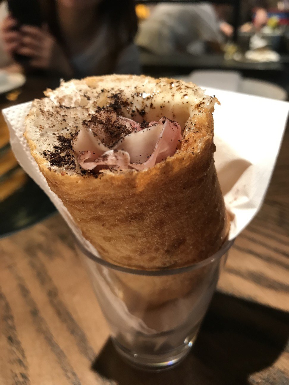 Pineapple pizza cone by Franco Pepe at Kytaly. Photo: Bernice Chan
