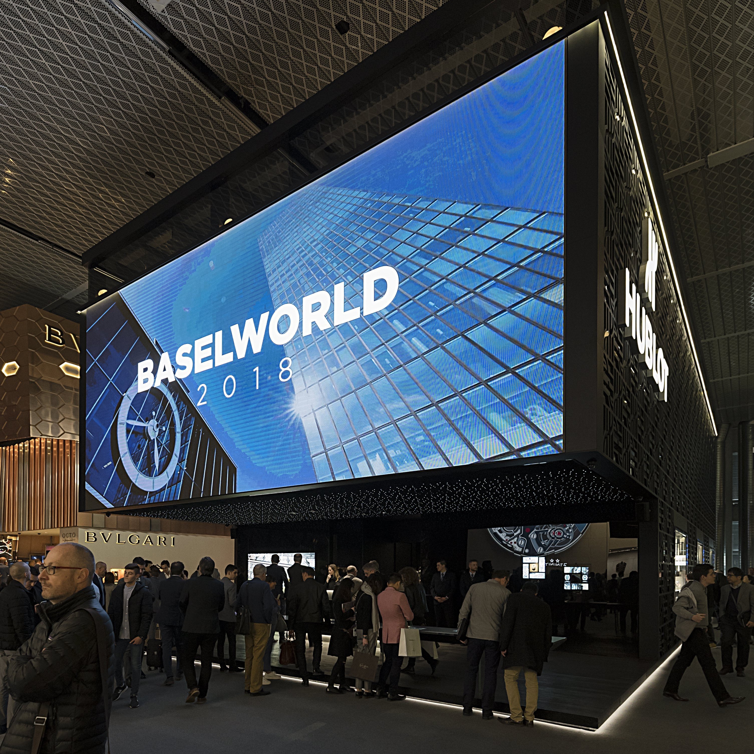 The Hublot stand at Baselworld. This year’s watch show begins on March 21. Photo: EPA