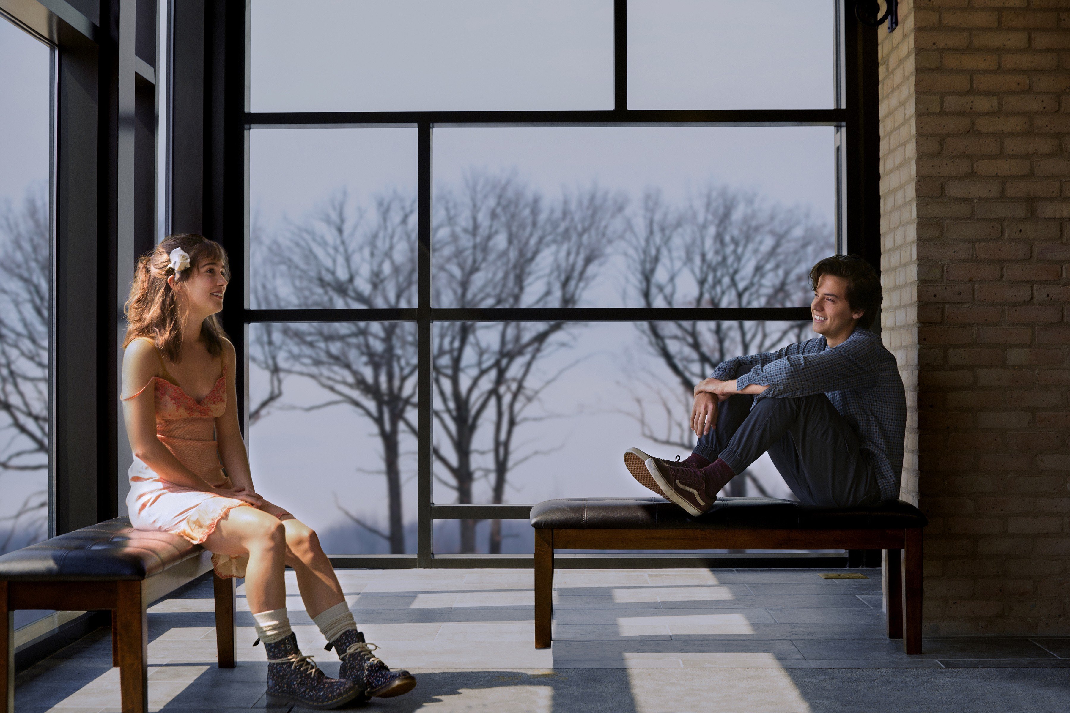 five feet apart film review haley lu richardson and cole sprouse in tear jerking teen romance south china morning post