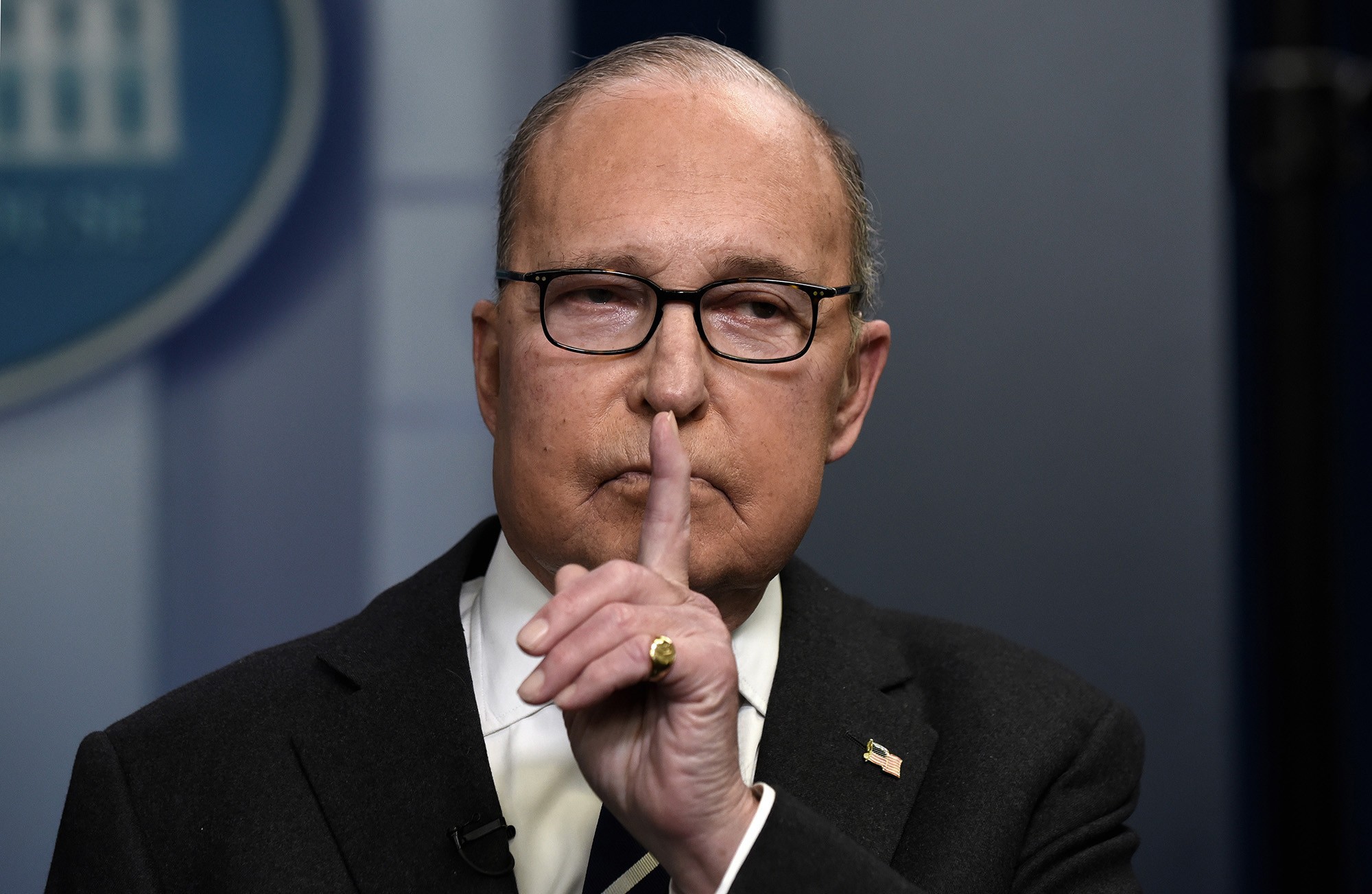 White House economic adviser Larry Kudlow discusses the US’ trade negotiations with China on January 22. Photo: Abaca Press/TNS