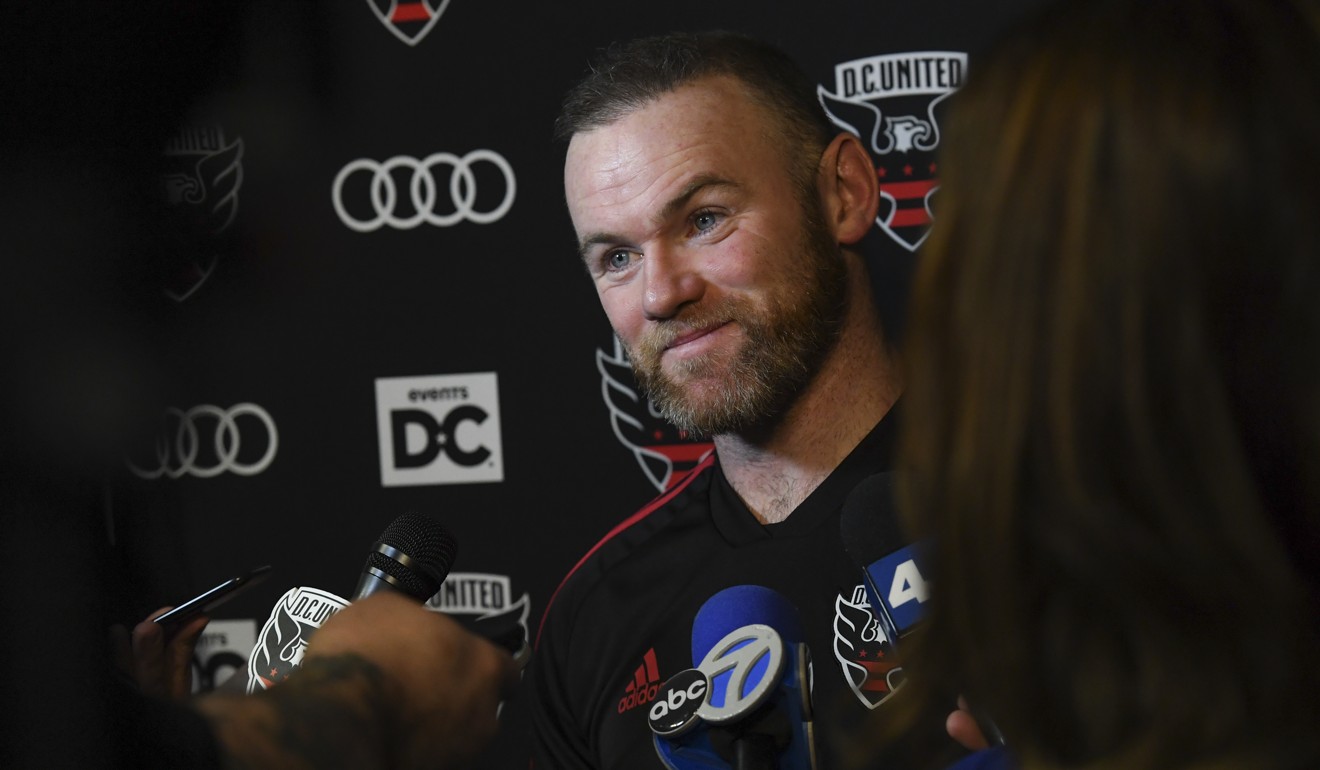 D.C. United forward Wayne Rooney talks with the media after a man-of-the-match performance. Photo: Washington Post