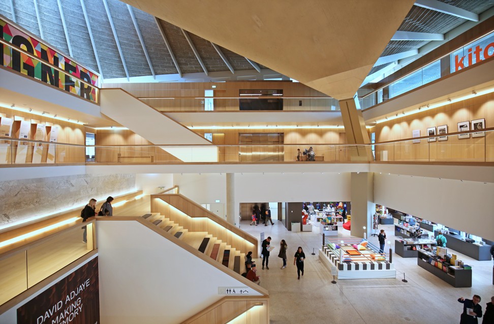 The interior of the Design Museum, founded by Conran, in Kensington High Street, London. Photo: Alamy