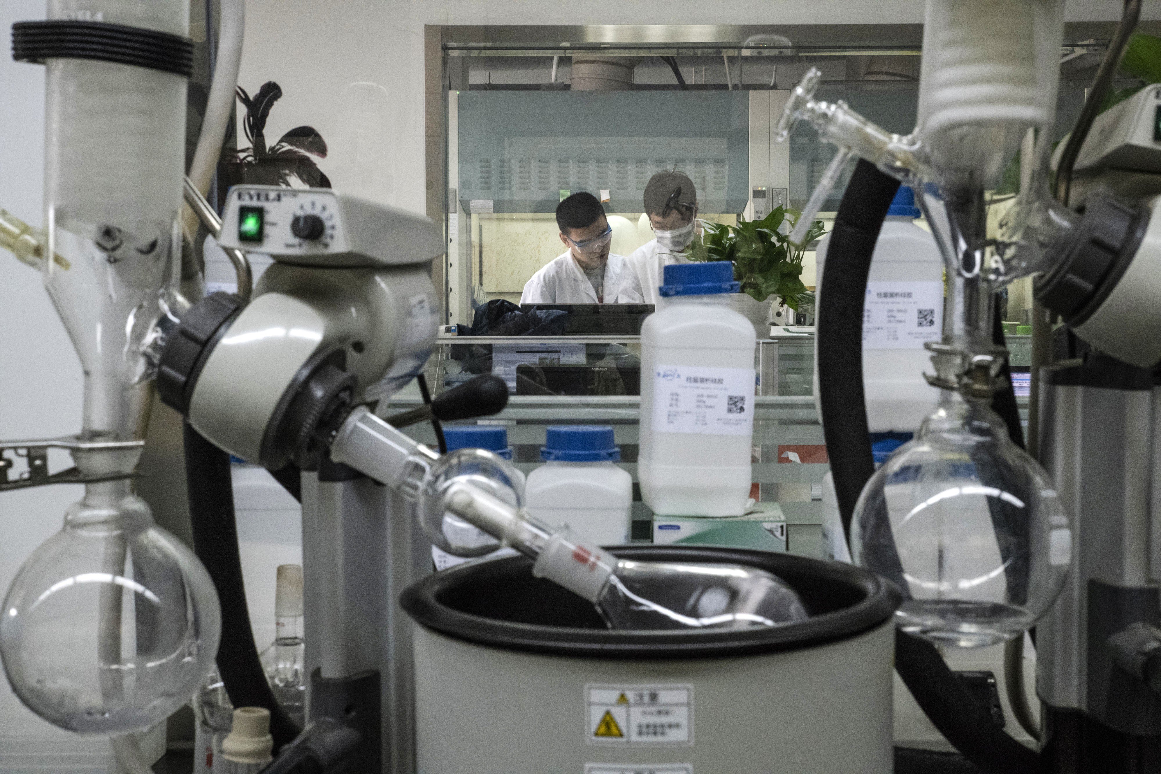 A laboratory in Beijing. China’s drug development industry could require an outsourcing capacity of 3 million litres compared with 100,000 litres currently. Photo: Bloomberg