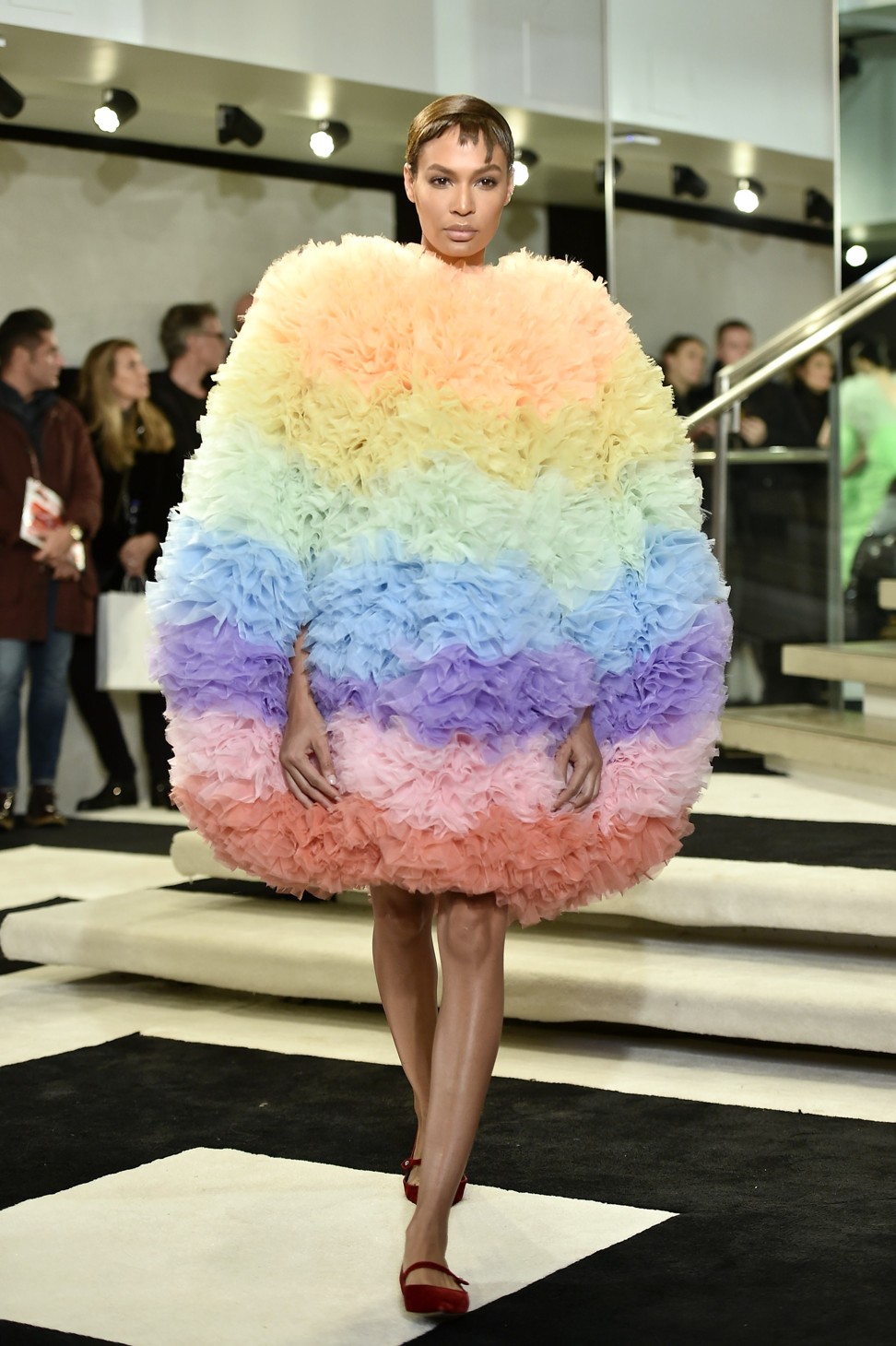 Joan Smalls models an outfit by Koizumi at the New York show. Photo: Steven Ferdman/Getty Images/AFP