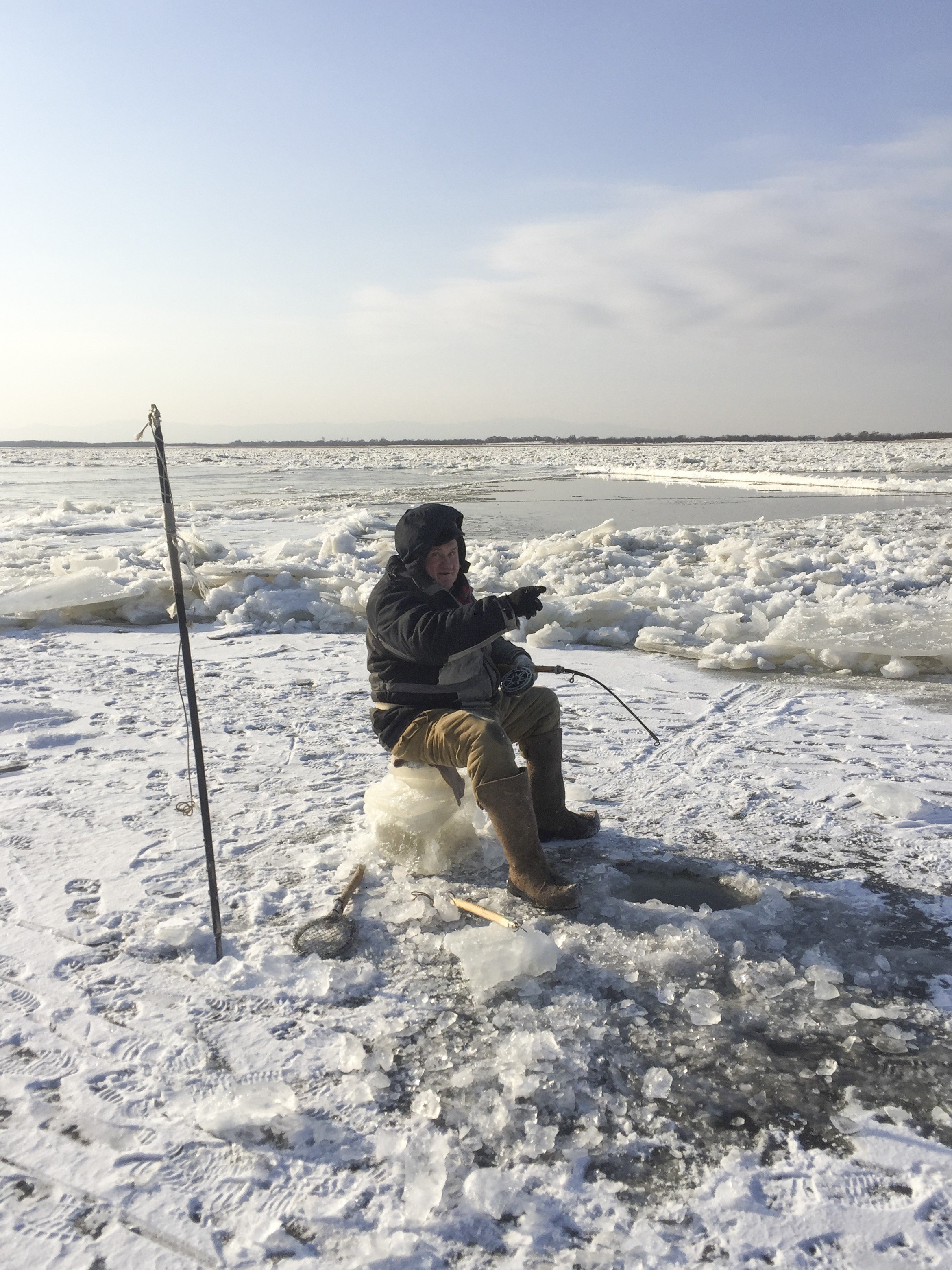 Ice fishing in Khabarovsk, Russia. Photo: Chris Taylor