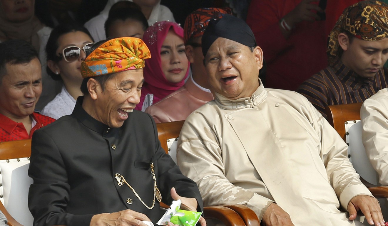 Duterte combines the key elements that make up the politics of Indonesian President Joko Widodo and his challenger Prabowo Subianto. Photo: AP