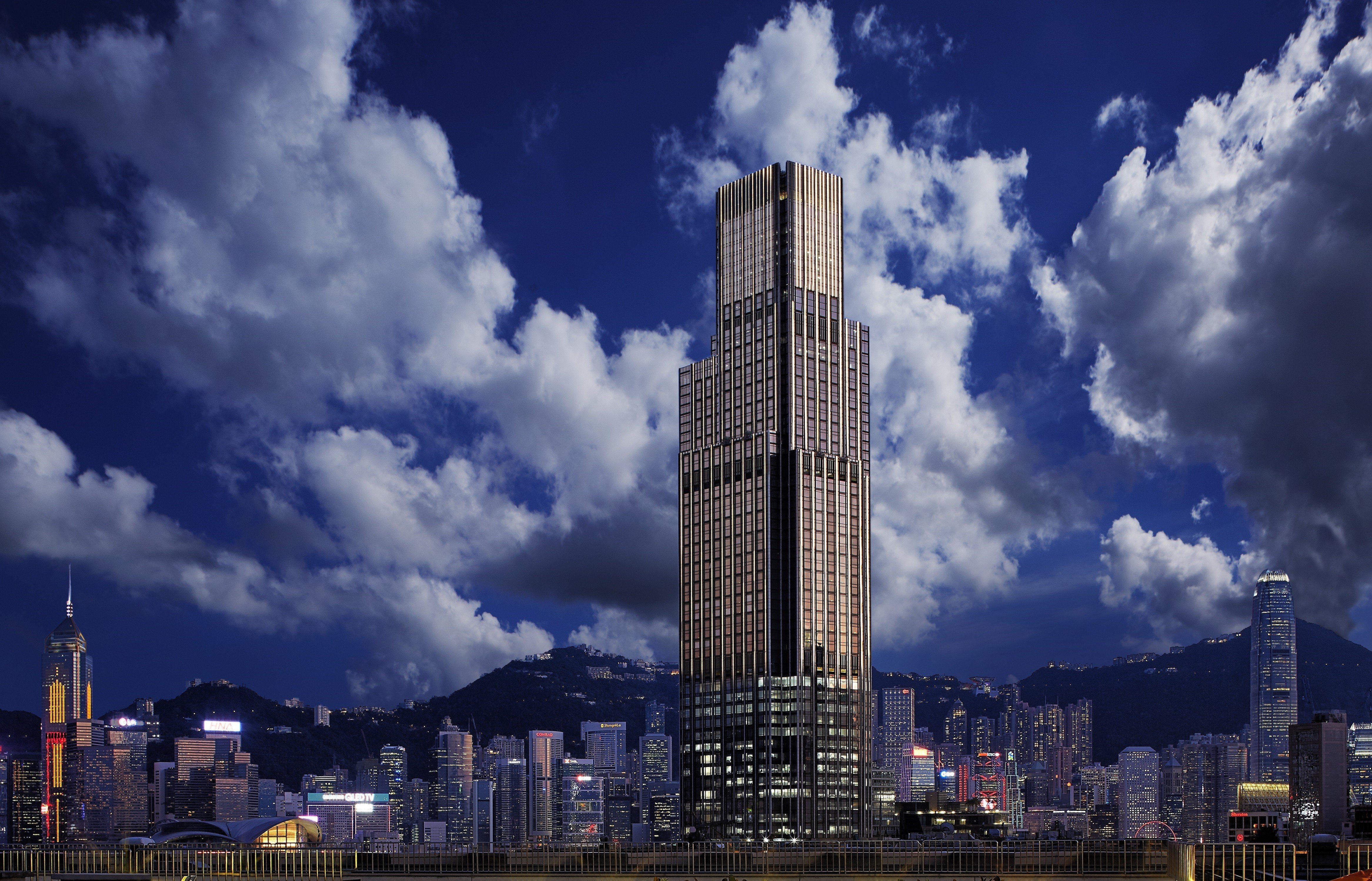 The new Rosewood Hong Kong occupies prime space overlooking the harbour.