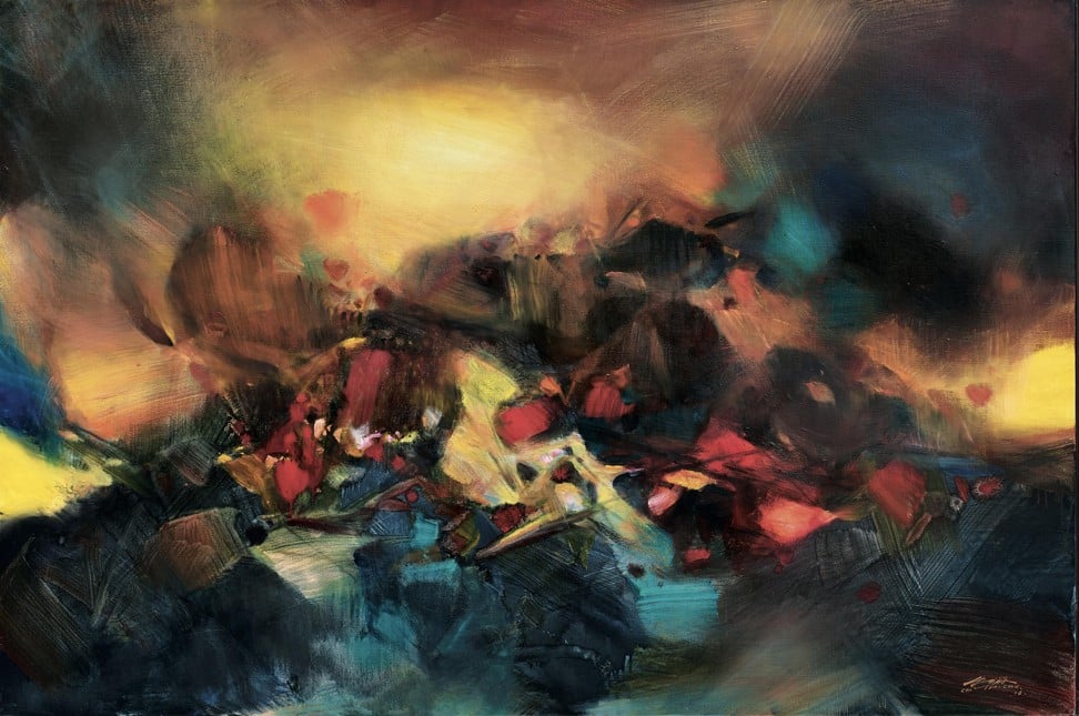 Chu Teh-Chun’s painting, ‘Expansion’, in oil on canvas.