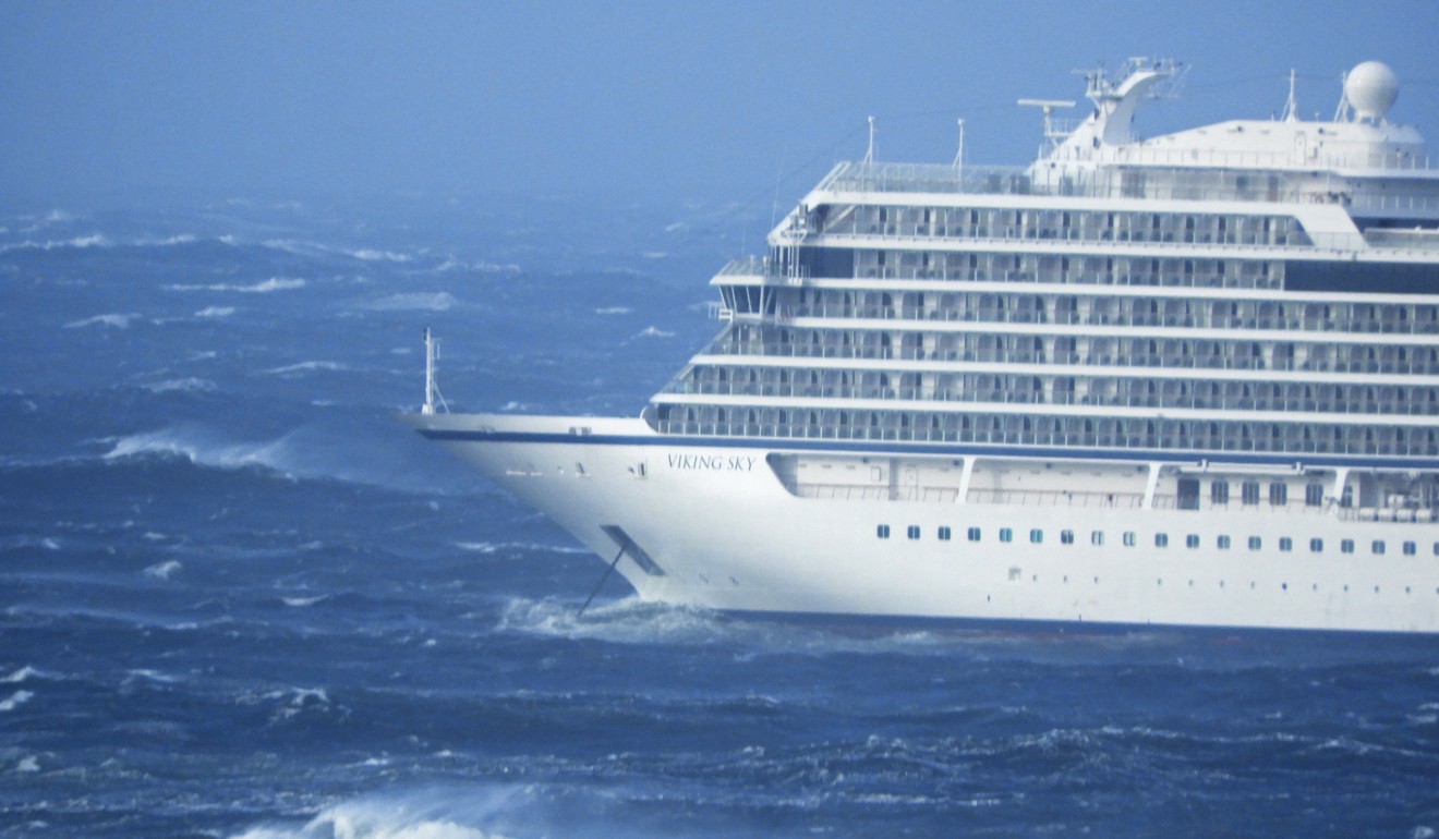 The Viking Sky lost power and started drifting, prompting the captain to send out a distress call. Photo: EPA