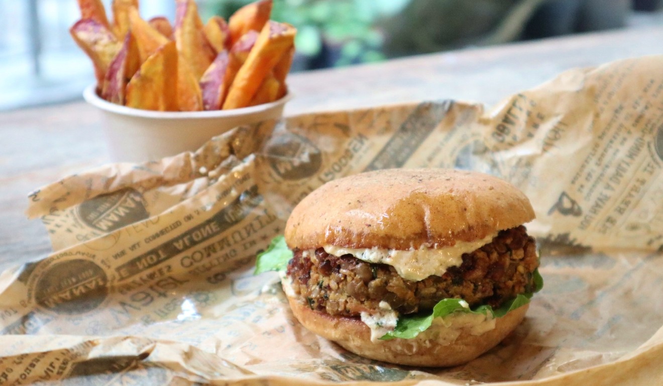 MANA! Cafe’s The Ottoman is a home-made burger patty with lentils and walnuts, topped with caramelised onions and vegan tzatziki sauce