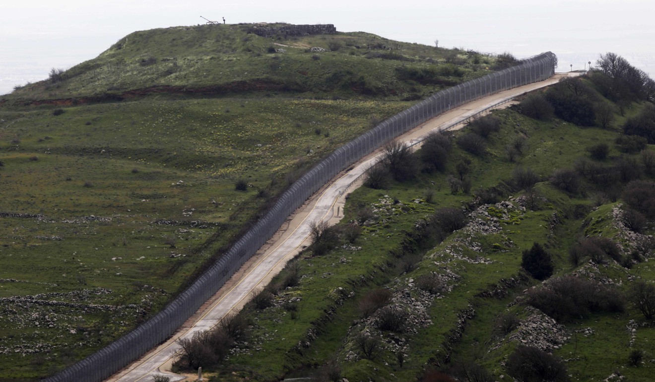 A fence separating the annexed territory from Syria. Photo: AFP