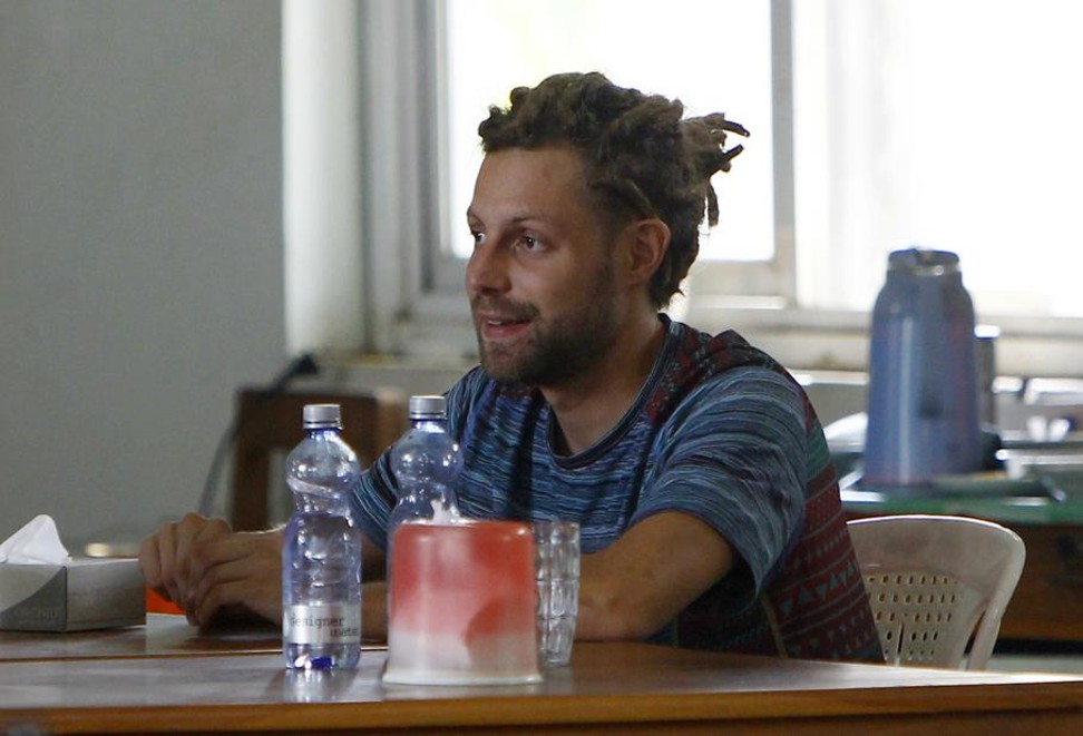French tourist Arthur Desclaux was sentenced to one month in prison with hard labour for flying a drone in Myanmar. Photo: AP
