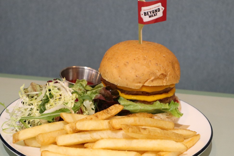 Kind Kitchen’s The Beyond Burger Double Cheese, which is essentially a vegan Big Mac.