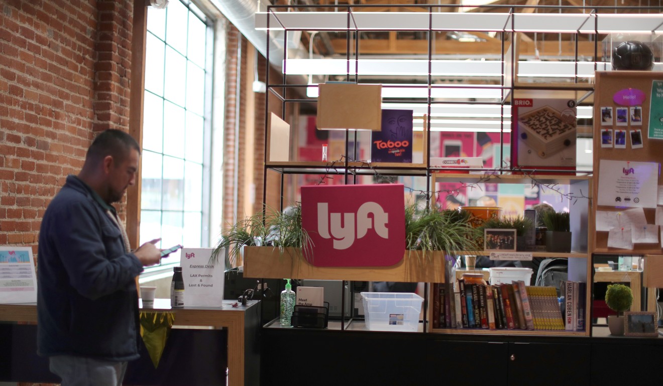 Lyft could have a valuation of up to US$23.3 billion if its shares are priced at the top end of an indicated range on Thursday. The Lyft Driver Hub in Los Angeles, California. Photo: Lucy Nicholson