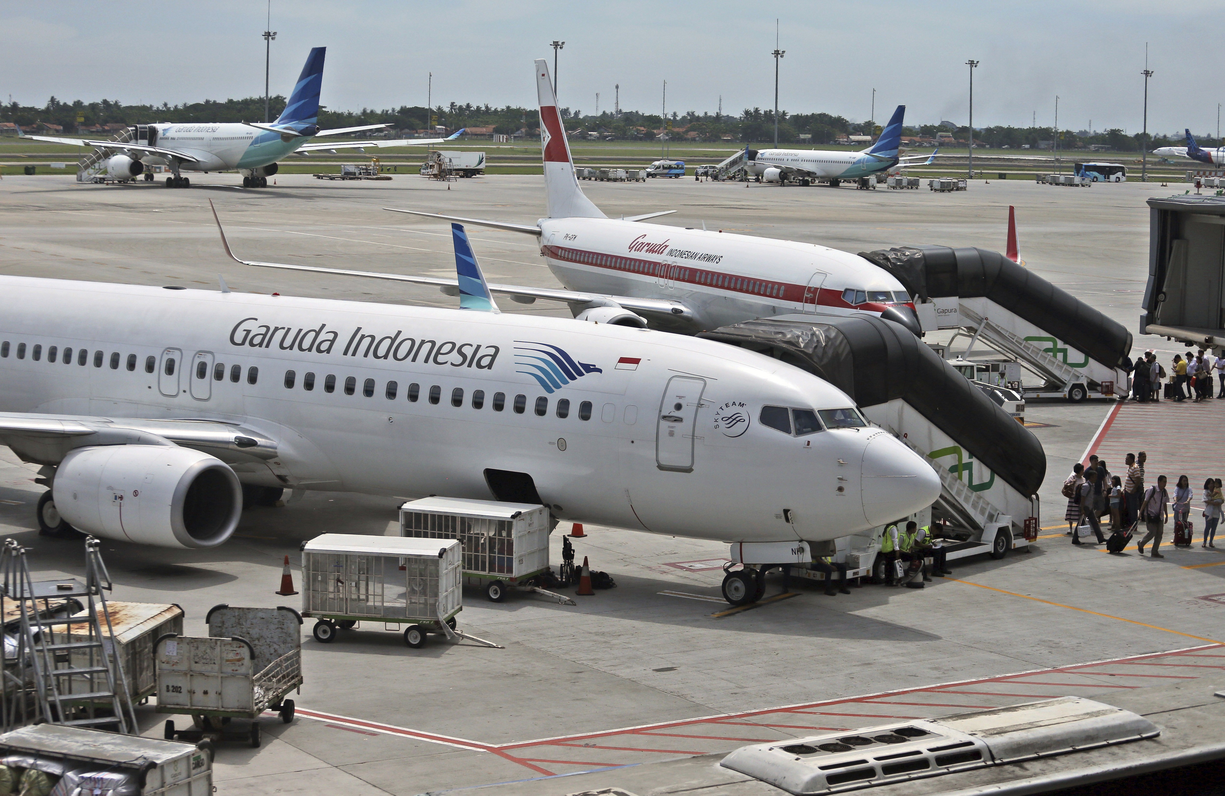 Garuda Indonesia planes at the Soekarno-Hatta International Airport. Photo: AP