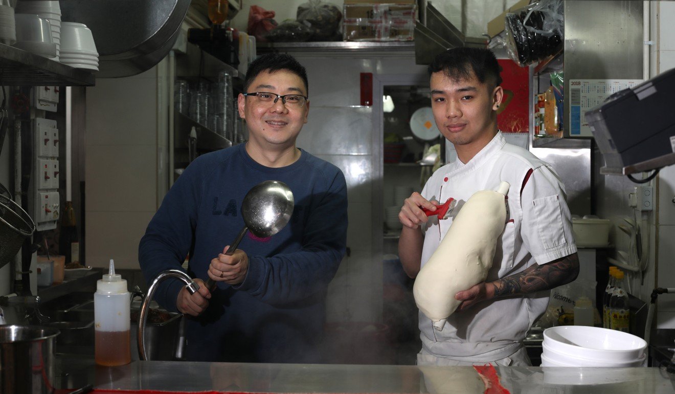 Ian Fong Hok-ngai (left), owner of Shi Wei with Wong. Photo: Xiaomei Chen