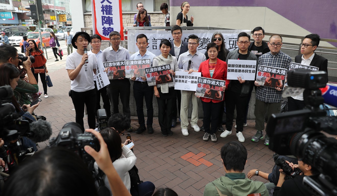 Pan-democrats say the government is trying to take advantage of the tragedy of a murdered young woman to roll a Trojan horse into Hong Kong. Photo: Winson Wong