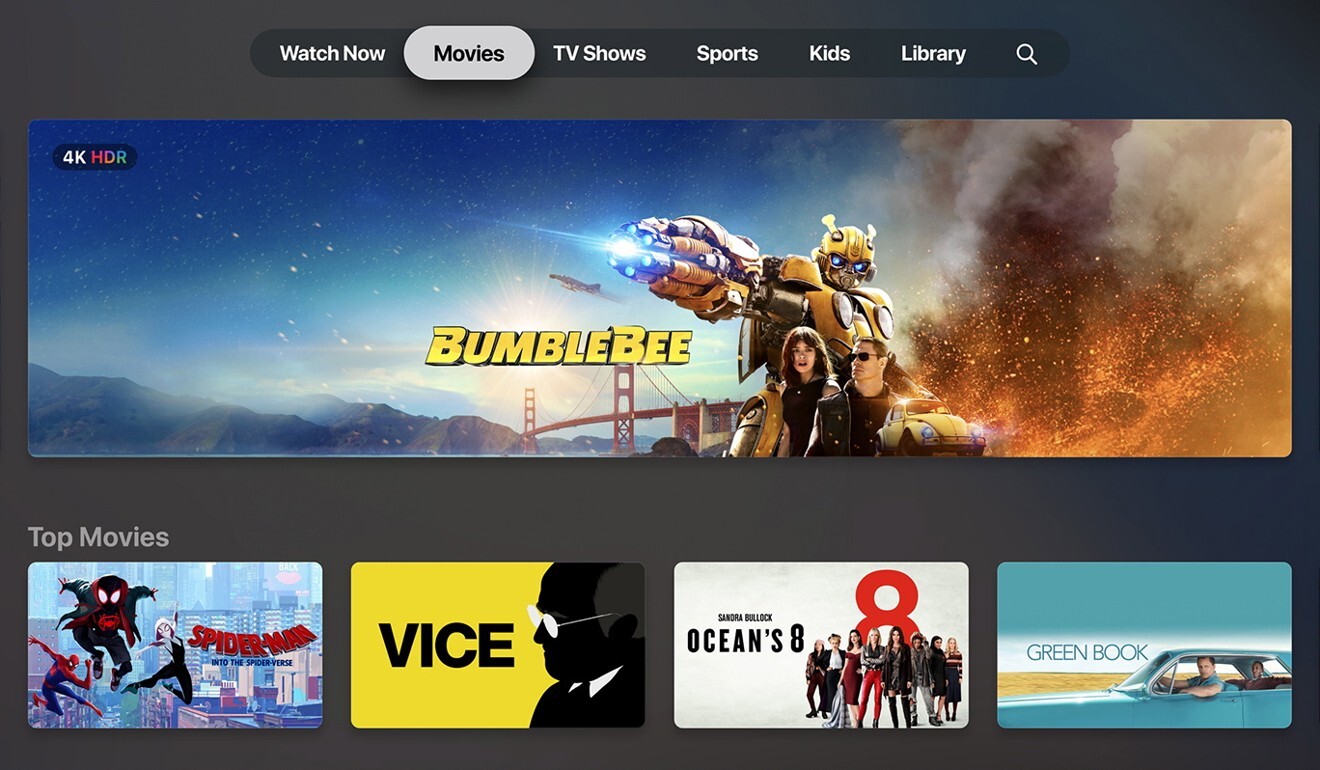 A handout photo made available by Apple showing its new Apple TV app. Image: Courtesy of Apple