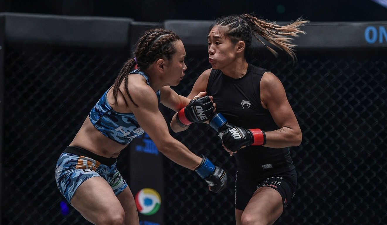 Angela Lee grapples with Mei Yamaguchi. She has not fought since beating her in May 2018. Photo: Championship