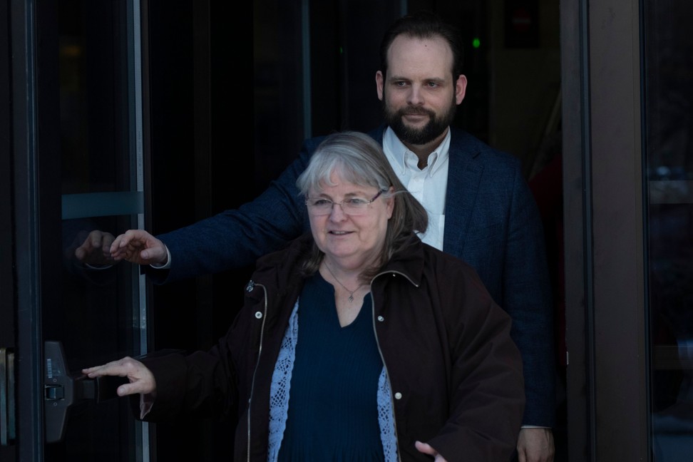 Joshua Boyle and his mother leaves an Ottawa courthouse on Wednesday. Photo: AFP