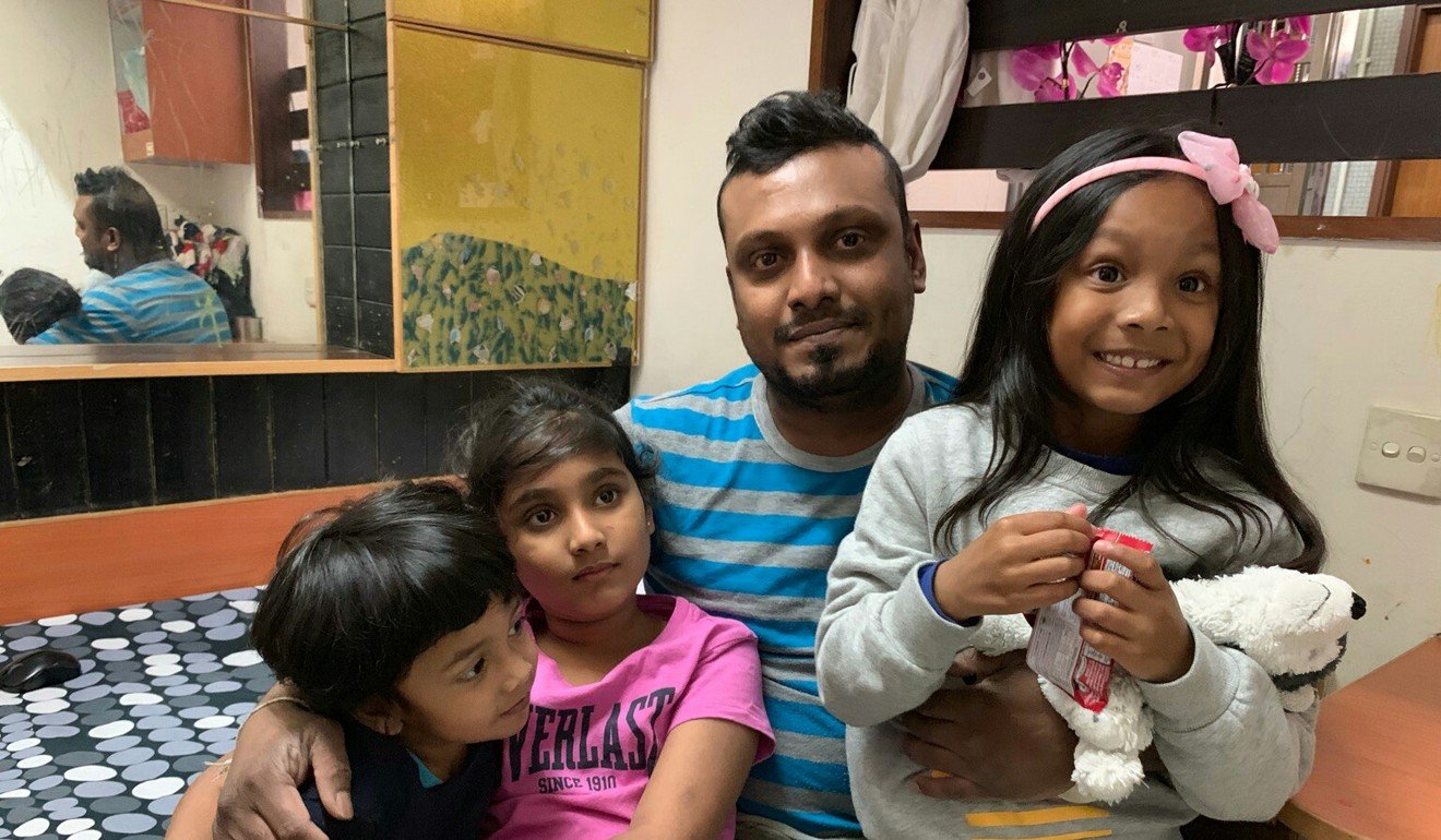 Keana (R) with her father Supun in Hong Kong. Photo: Handout