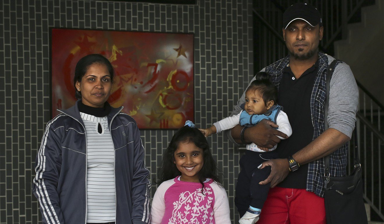 Supun Thilina Kellapatha and his family. Photo: Jonathan Wong.