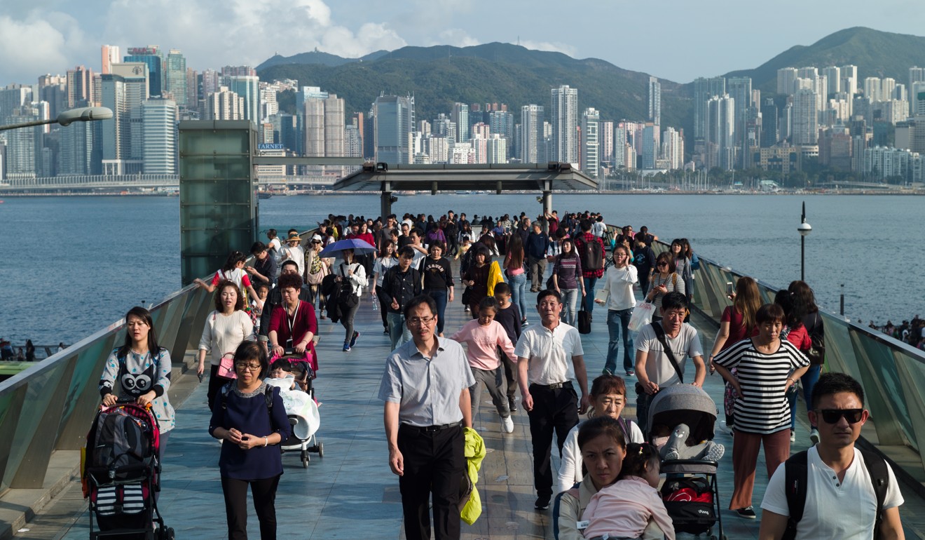 The Avenue of Stars in Tsim Sha Tsui, Hong Kong. The crowded nature of the city is seen as a drawback by some Malaysian expatriates. Photo: EPA