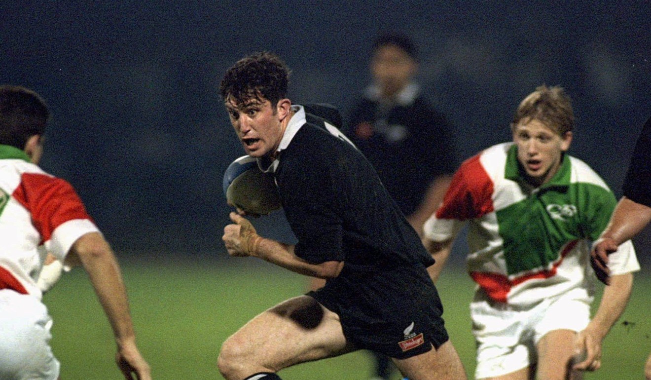 Liam Barry, during his playing days, charging at the Basque defence in 1995. Photo: Reuters