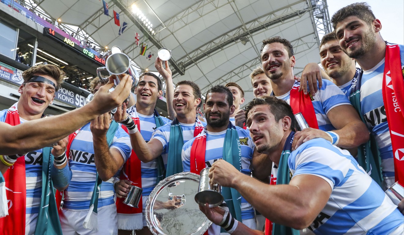 Argentina won the plate final against the US at last year’s Hong Kong Sevens. Photo: K.Y. Cheng