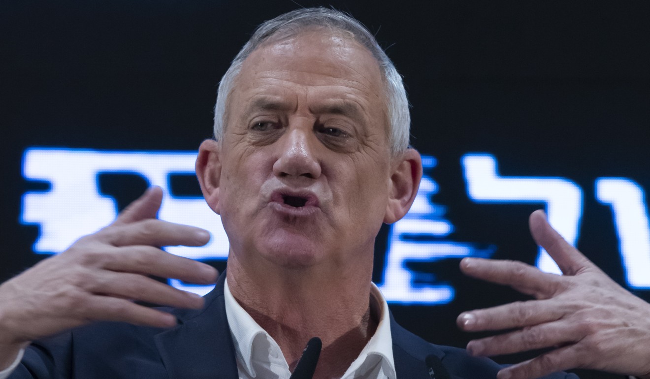 Benjamin Netanyahu is fighting for his political survival against former top general Benny Gantz (pictured), a political novice campaigning on a centrist platform. Photo: EPA