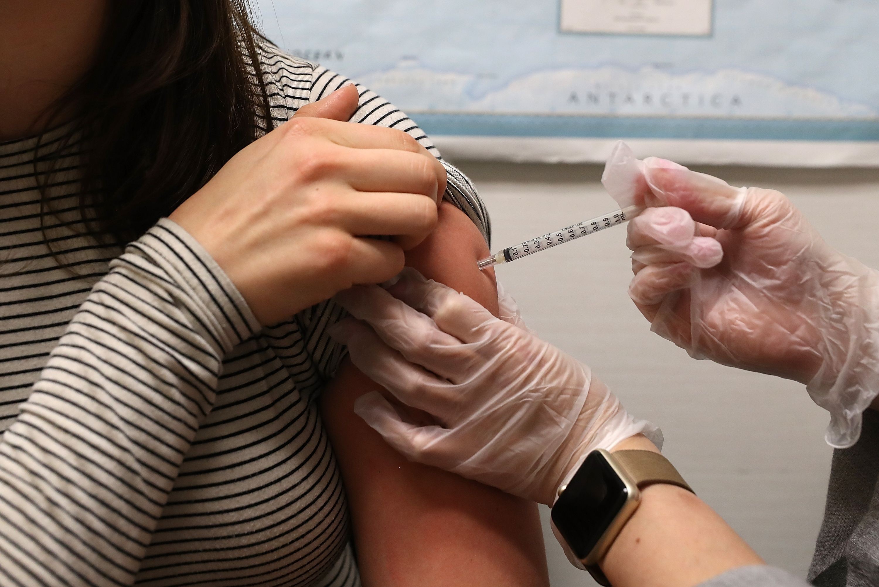 the growing anti-vaccine movement has seen a re-emergence of the disease. Photo: AFP