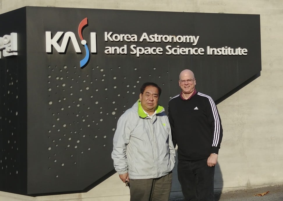 University of Hong Kong Professor Emeritus Sun Kwok and journalist Bruce Dorminey. Photo: Bruce Dorminey