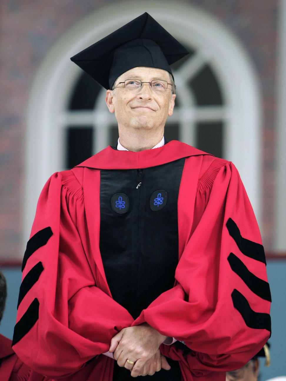 Bill Gates, who dropped out of Harvard and co-founded Microsoft, returns to the university in 2007 to collect an honorary law degree. Photo: Reuters