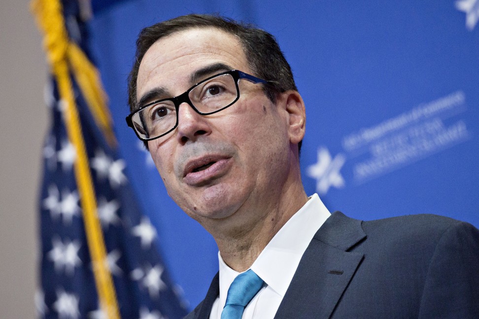 US Treasury Secretary Steven Mnuchin said he had a “productive” phone conversation with Chinese Vice-Premier Liu He on Tuesday night. Another conversation planned is for Thursday. Photo: Bloomberg
