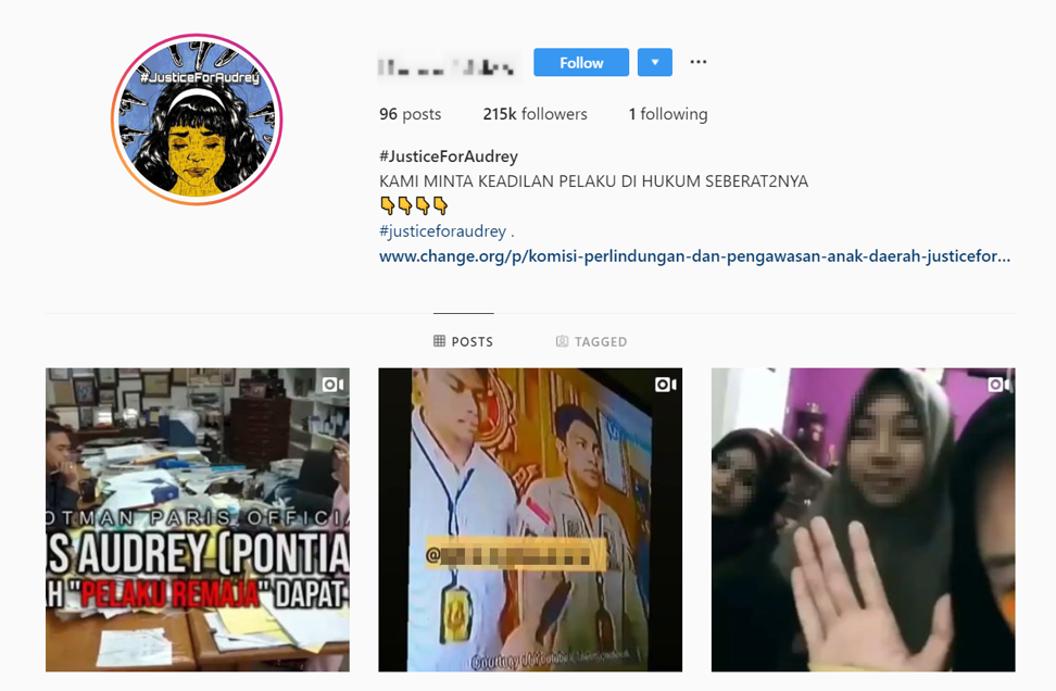 An Instagram account of one of the alleged perpetrators was hacked. Photo: Instagram