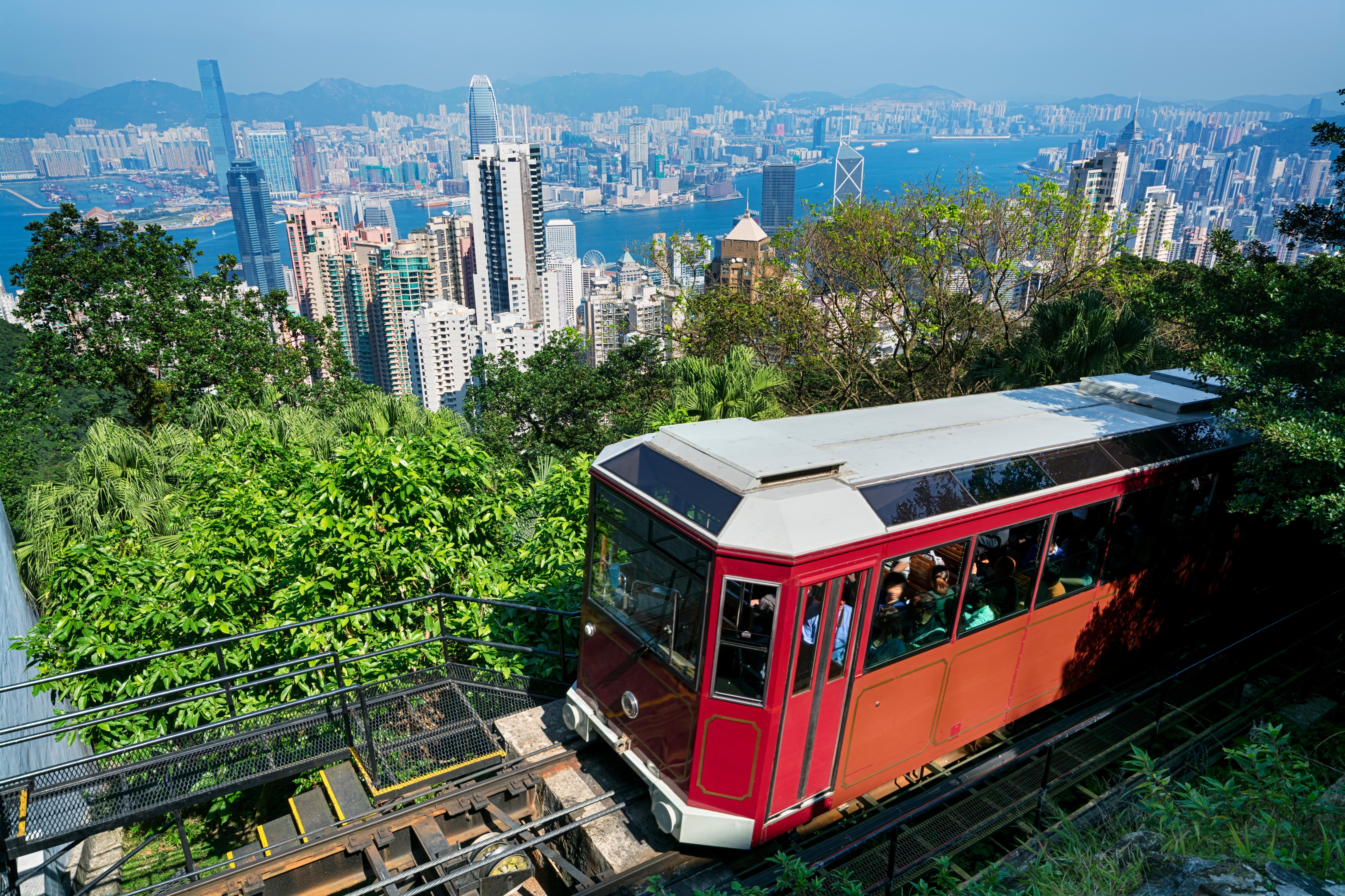 The Peak Tram overlooking Hong Kong. Photo: Alamy