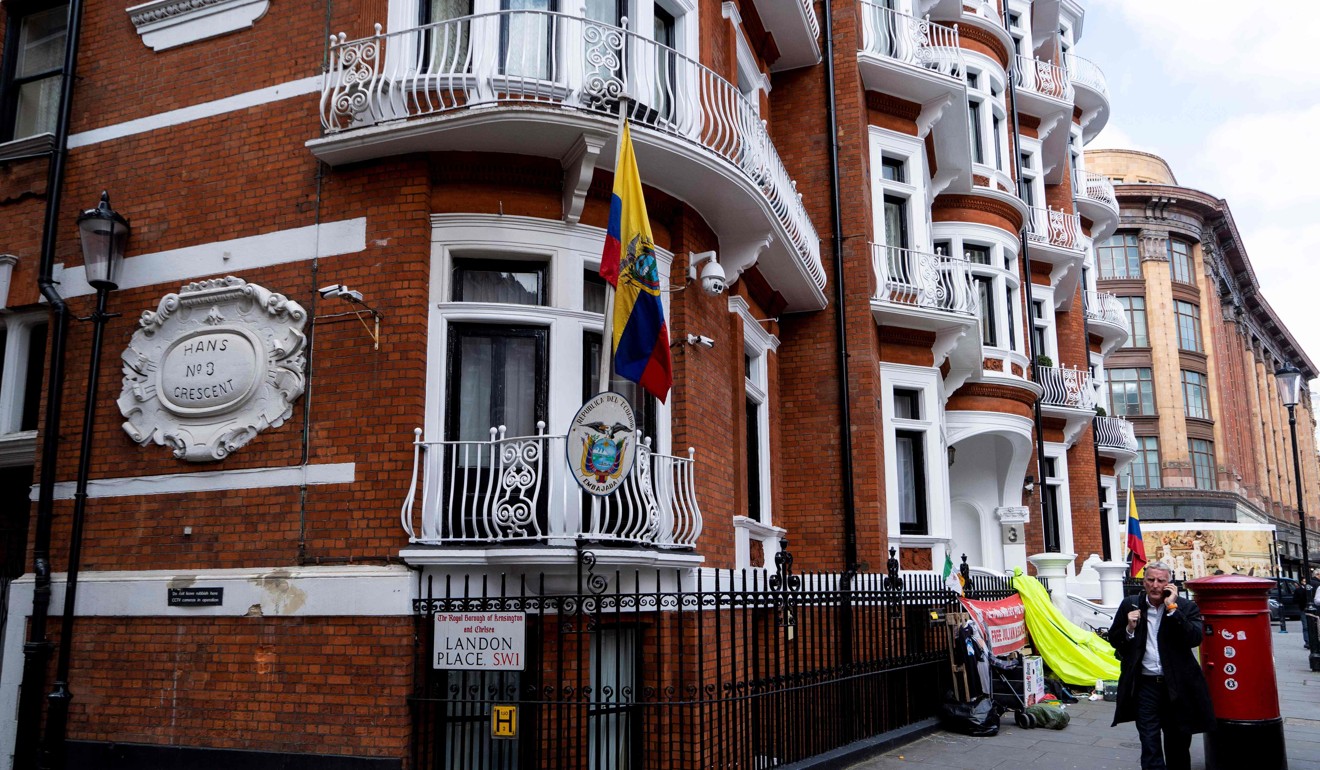 Ecuador’s embassy in London. Photo: AFP