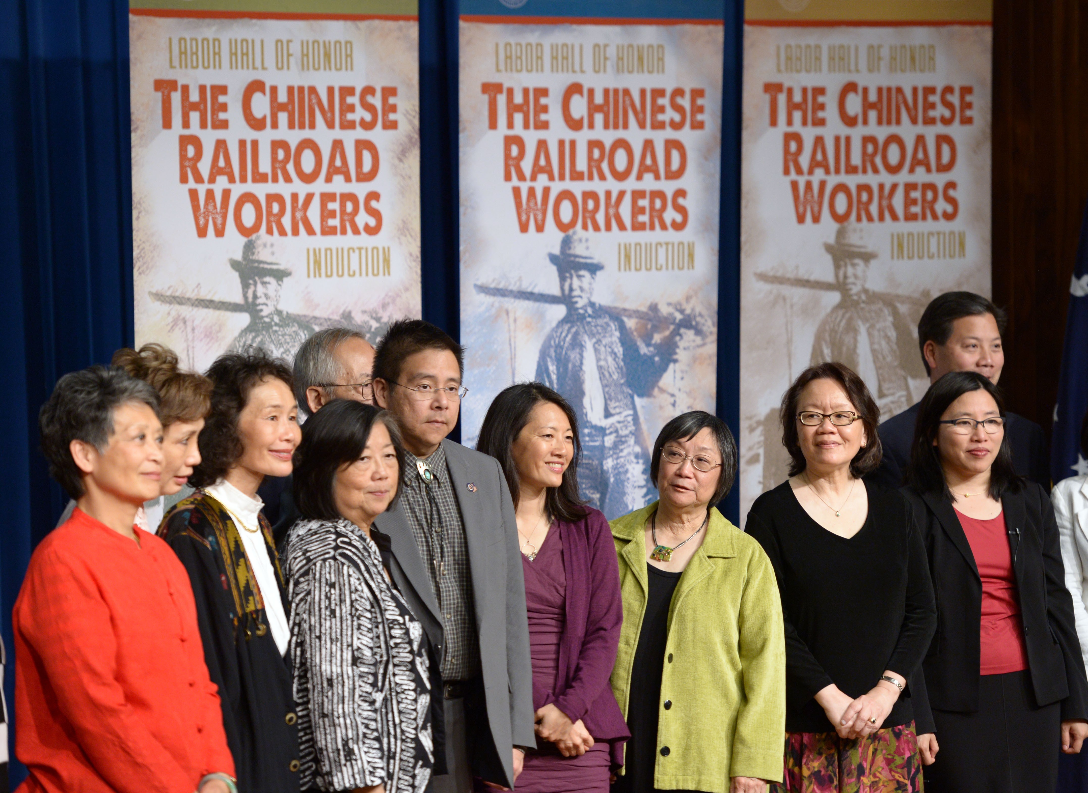 The 12,000 Chinese immigrants who worked on the Central Pacific Railroad between 1865 and 1869 were inducted into the US Department of Labor’s Hall of Honor during a ceremony attended by their descendants in Washington on May 9, 2014. The US signed an equal treaty with China in 1868, but it was replaced with the infamous Chinese Exclusion Act in 1882. Photo: Xinhua