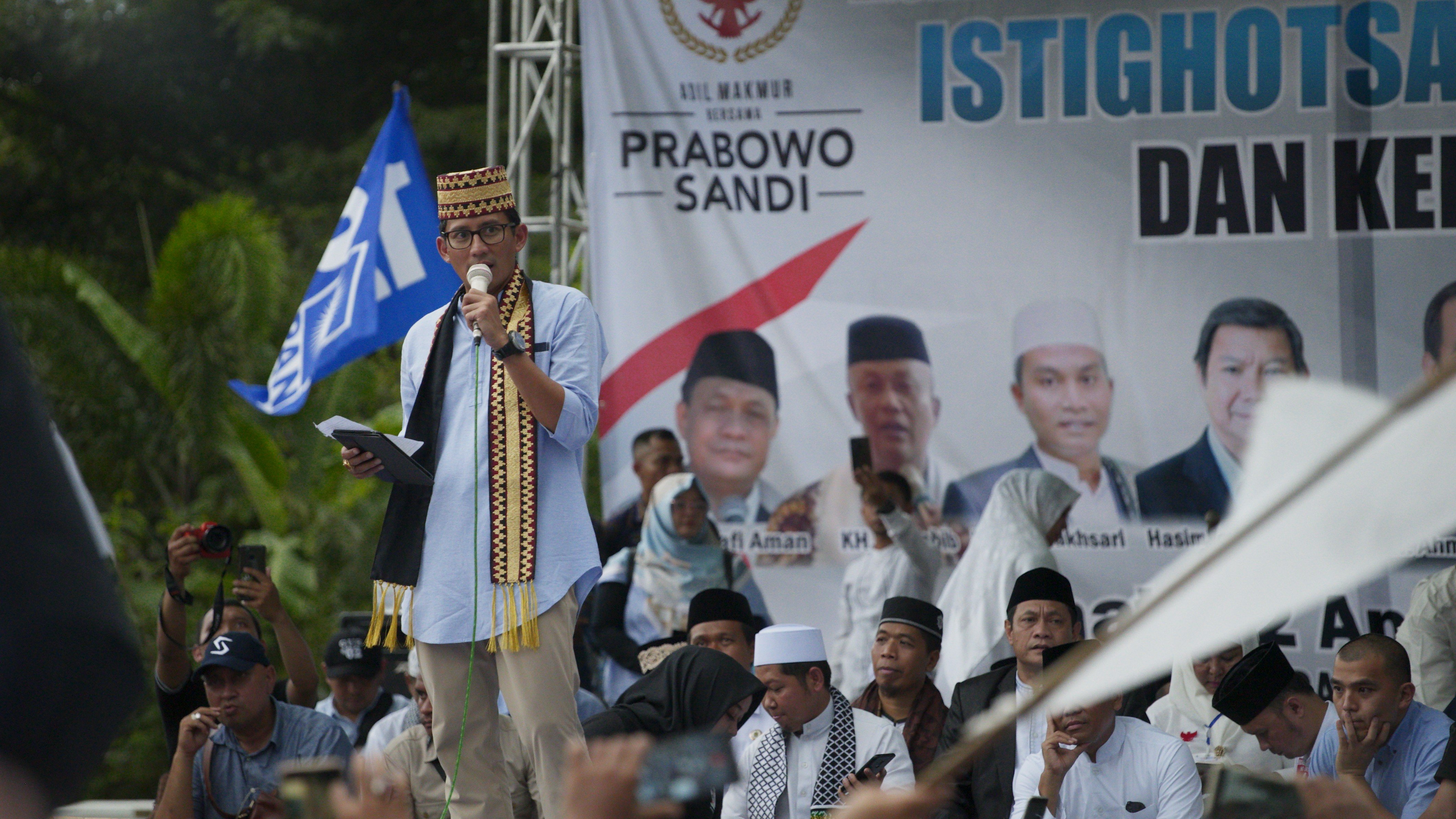 Indonesian vice-presidential candidate Sandiaga Uno. Photo: Jack Hewson