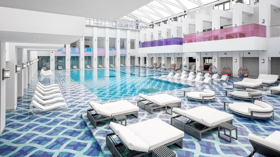 Trung tâm nước tại Cimer tại khách sạn và khu nghỉ dưỡng Paradise City của Incheon.