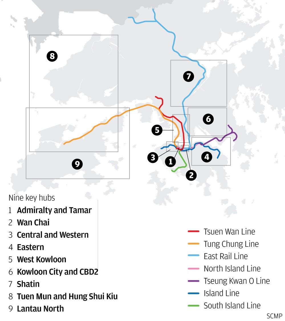 New transport projects will create nine hubs in Hong Kong, boost