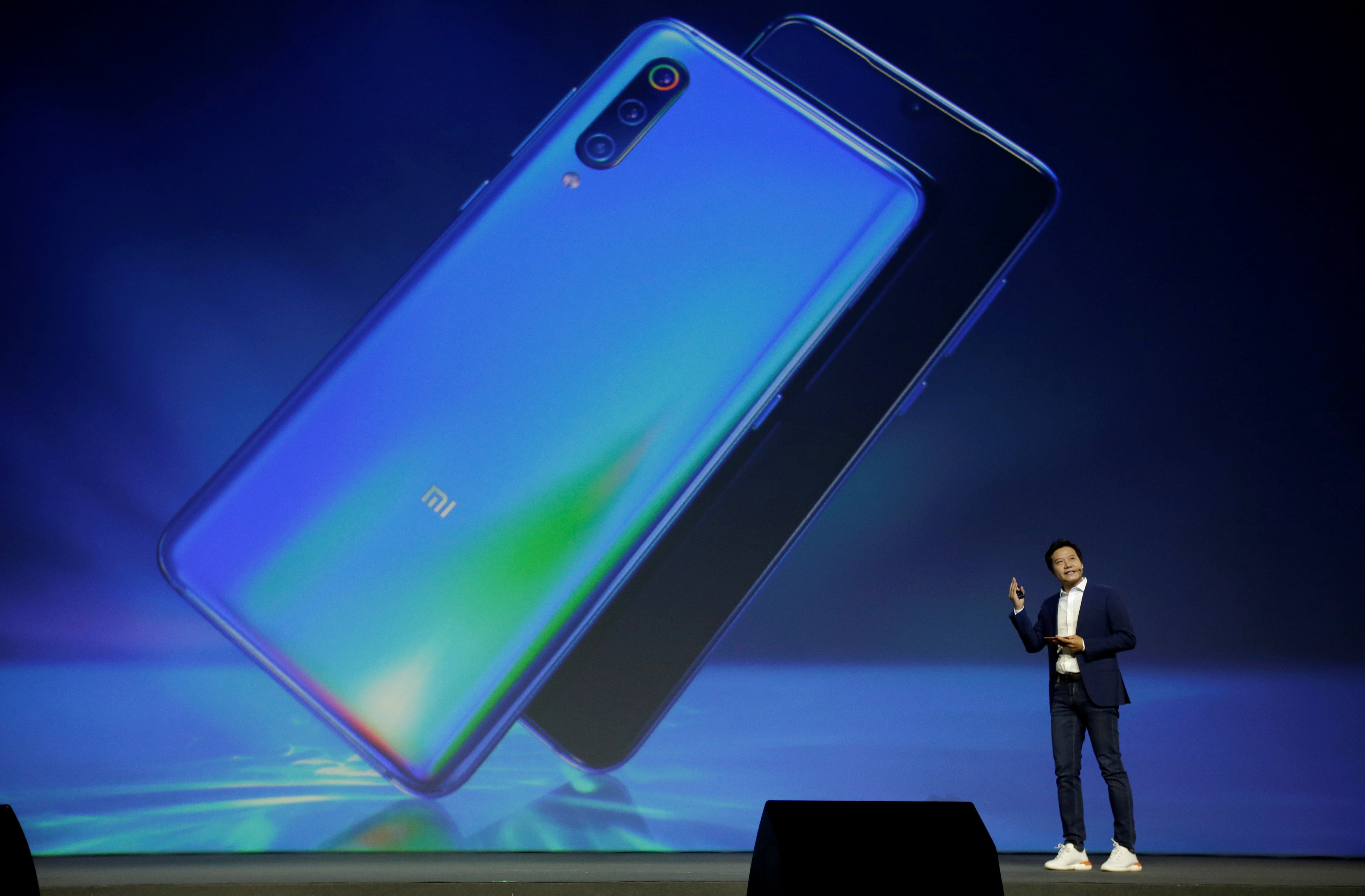 Xiaomi founder Lei Jun attends a launch ceremony of the new flagship Mi 9 in Beijing, on February 20. Photo: Reuters